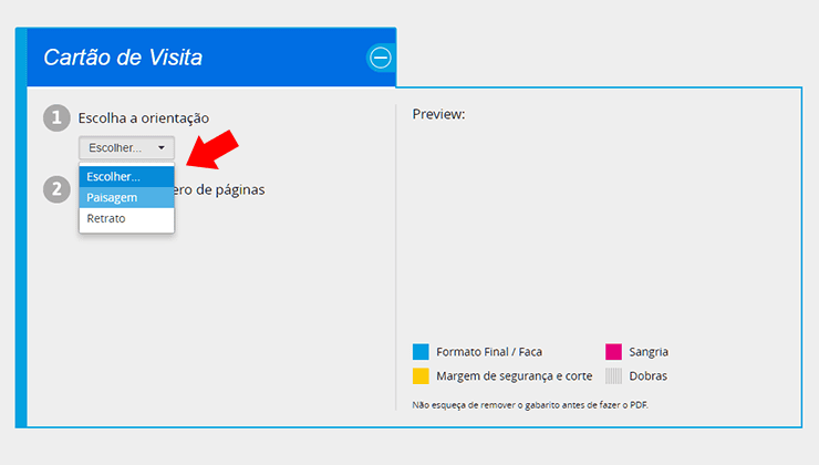 Criando o cartão de visitas