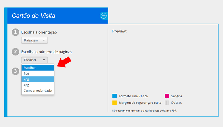 Comece a criar o seu cartão de visitas